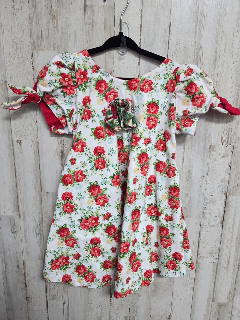 💝 Floral Tie-Sleeve Girls' Dress - 3T-4T
